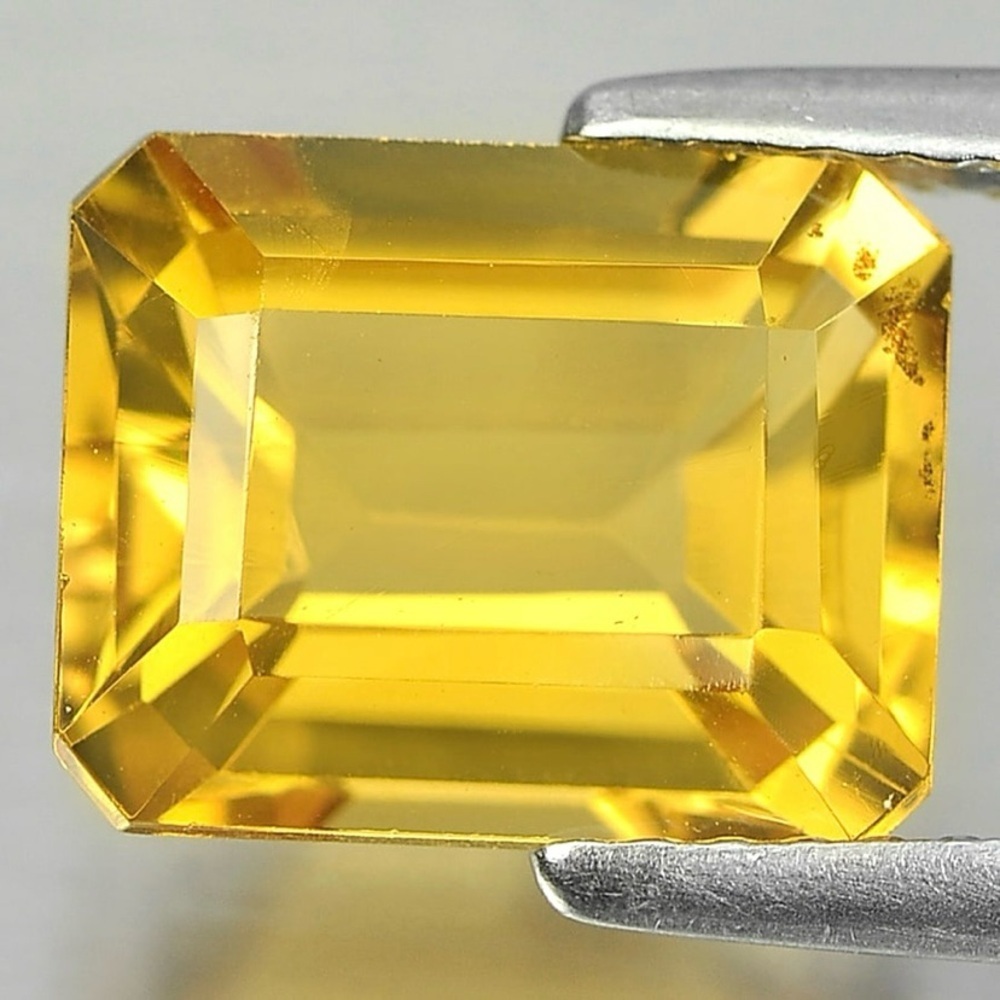Natural Yellow Citrine 3.11 Ct. Octagon Shape 10 x 8 x 5.5 Mm. Unheated Gemstone